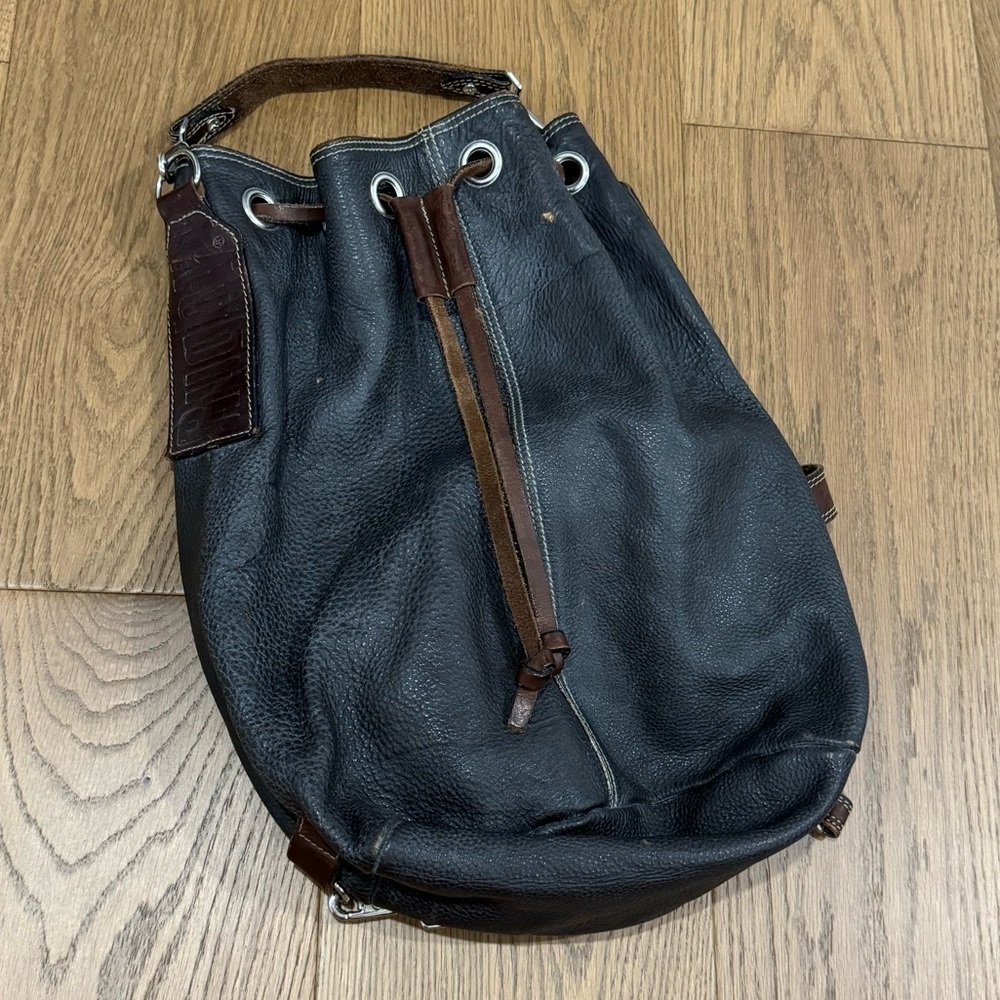 VINTAGE  Rugby North America (M5801) Backpack - Brown Leather - EUC‎ - Picture 6 of 11